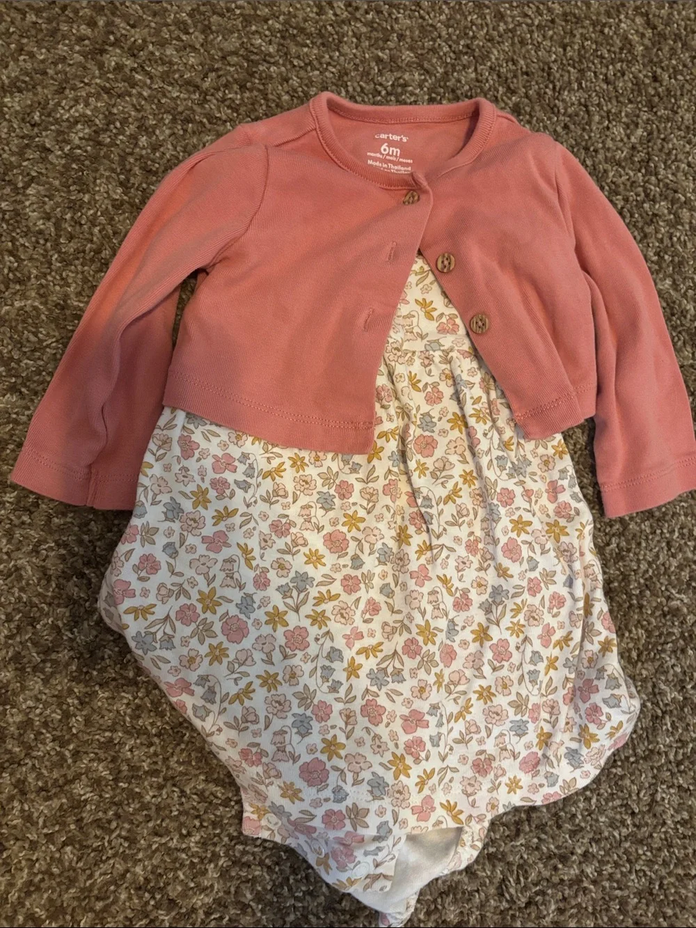 Baby Girls Mixed Romper & Dress Bundle - Pink, White, Navy Floral - Picture 2 of 11